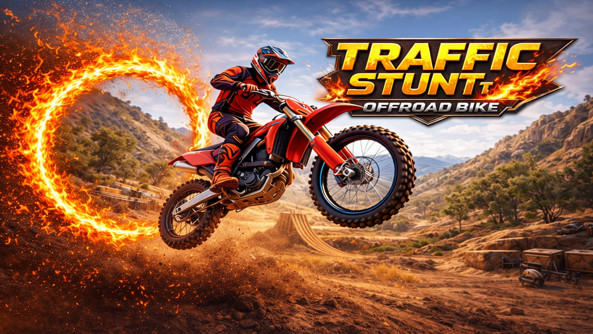 Traffic Stunt Offroad Bike Banner